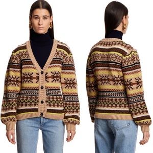 Baum Und Pferdgarten Fair Isle Cardigan Beige